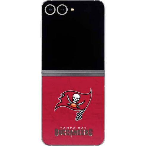 NFL Tampa Bay Buccaneers Distressed Galaxy Z Flip6 Skin